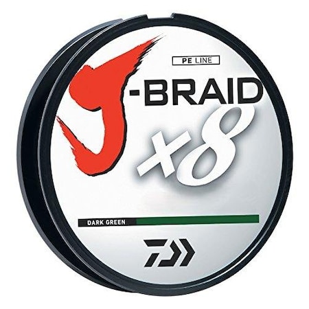 Daiwa JBraid X8 8 Strand Braided Line 80Lb 300M Filler Spool Dark Green JB8U80-300DG